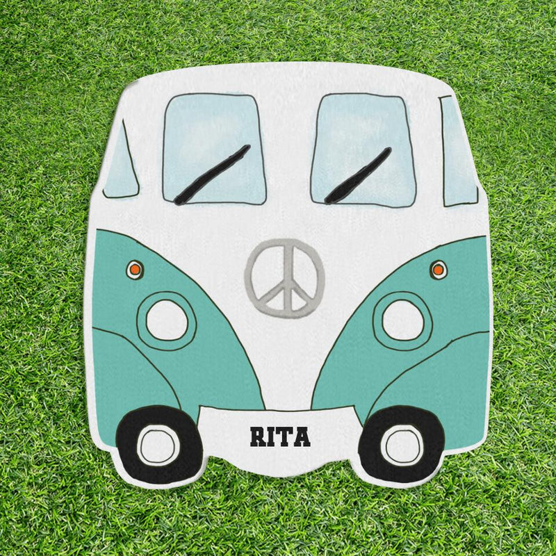 Custom Personalized Bus Camping Area Doormat - Gift Idea For Camping Lover
