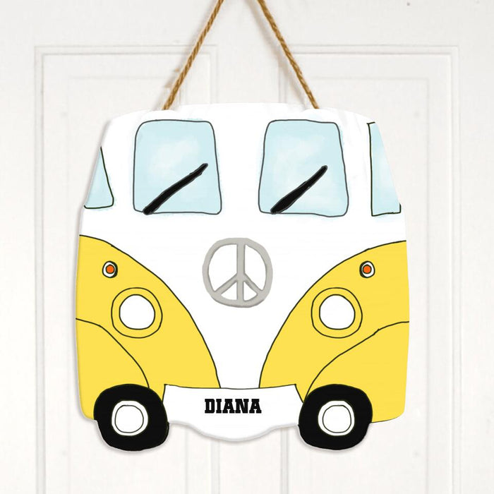 Custom Personalized Bus Camping Door Sign - Gift Idea For Camping Lover