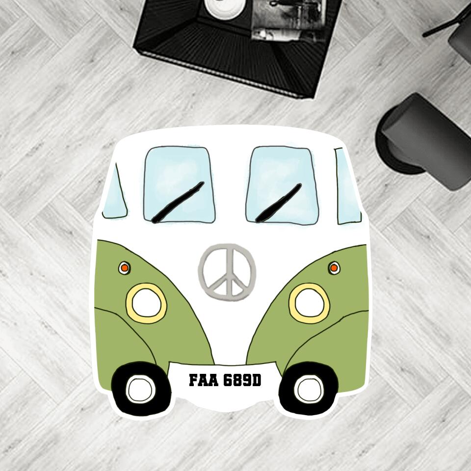Custom Personalized Bus Camping Area Rug - Gift Idea For Camping Lover ...