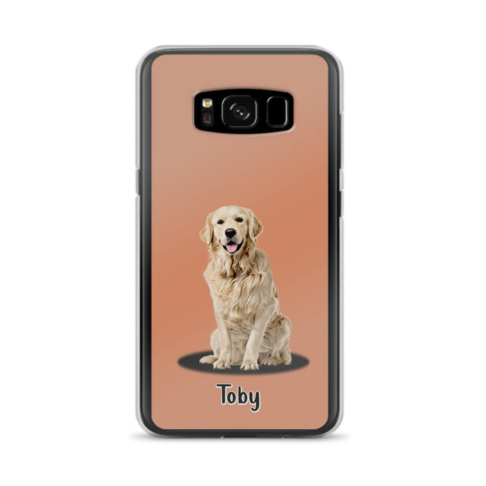 Custom Personalized Pet Phone Case - Up to 3 Pets - Gift Idea For Dog/ Cat Lover - Case For iPhone And Samsung