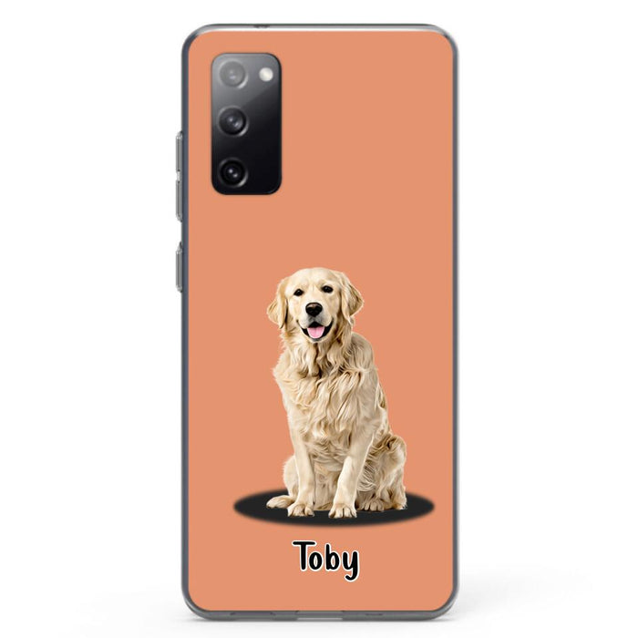 Custom Personalized Pet Phone Case - Up to 3 Pets - Gift Idea For Dog/ Cat Lover - Case For iPhone And Samsung