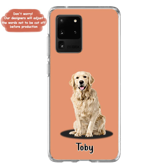 Custom Personalized Pet Phone Case - Up to 3 Pets - Gift Idea For Dog/ Cat Lover - Case For iPhone And Samsung