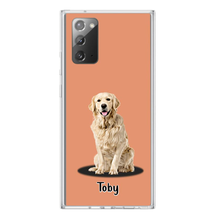 Custom Personalized Pet Phone Case - Up to 3 Pets - Gift Idea For Dog/ Cat Lover - Case For iPhone And Samsung