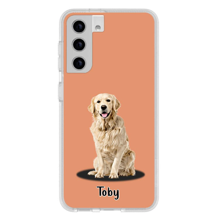 Custom Personalized Pet Phone Case - Up to 3 Pets - Gift Idea For Dog/ Cat Lover - Case For iPhone And Samsung