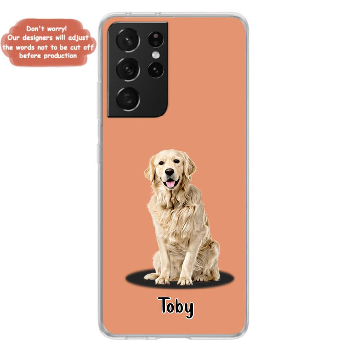 Custom Personalized Pet Phone Case - Up to 3 Pets - Gift Idea For Dog/ Cat Lover - Case For iPhone And Samsung