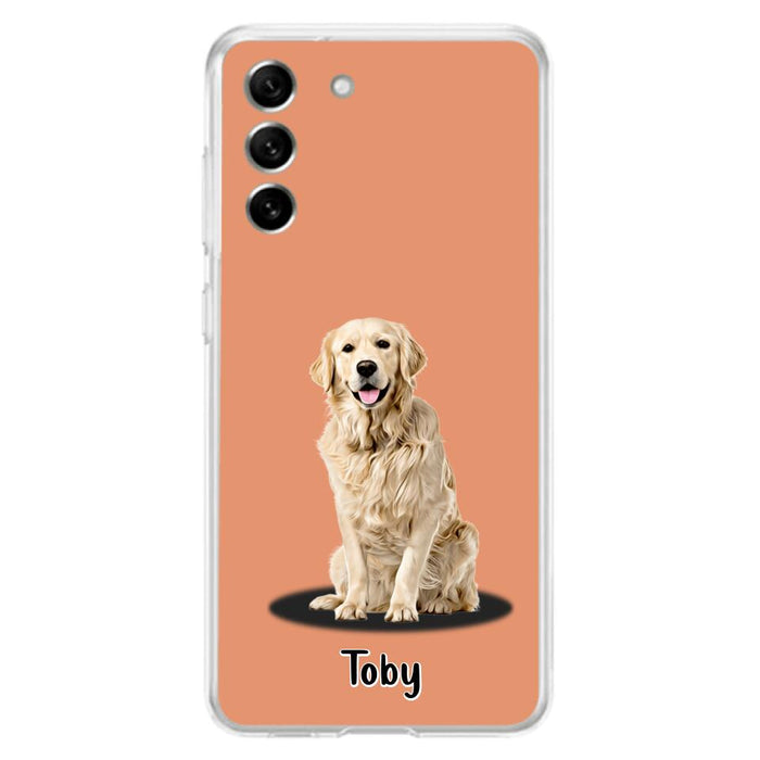 Custom Personalized Pet Phone Case - Up to 3 Pets - Gift Idea For Dog/ Cat Lover - Case For iPhone And Samsung