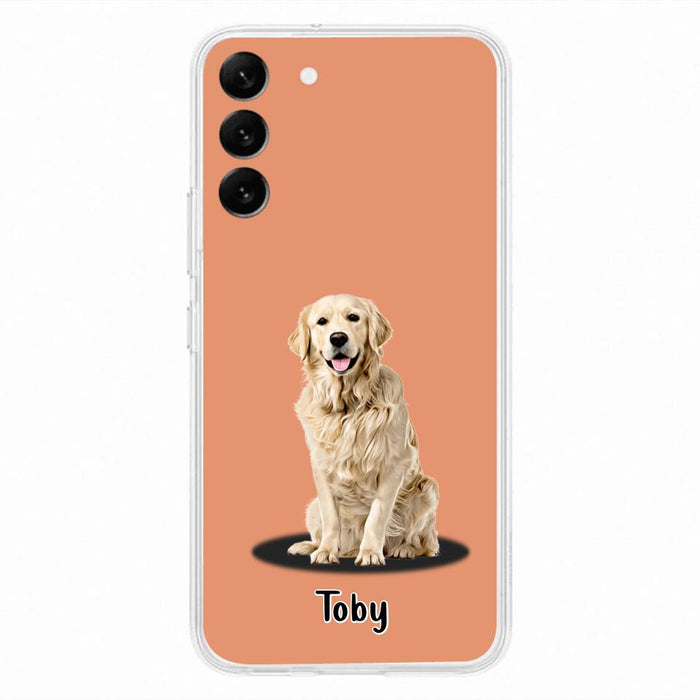 Custom Personalized Pet Phone Case - Up to 3 Pets - Gift Idea For Dog/ Cat Lover - Case For iPhone And Samsung