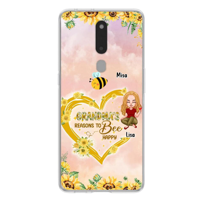 Custom Personalized Grandma Phone Case - Up to 6 Kids - Mother's Day Gift For Grandma - Grandma's Reasons To Bee Happy - Case For Xiaomi, Huawei And Oppo