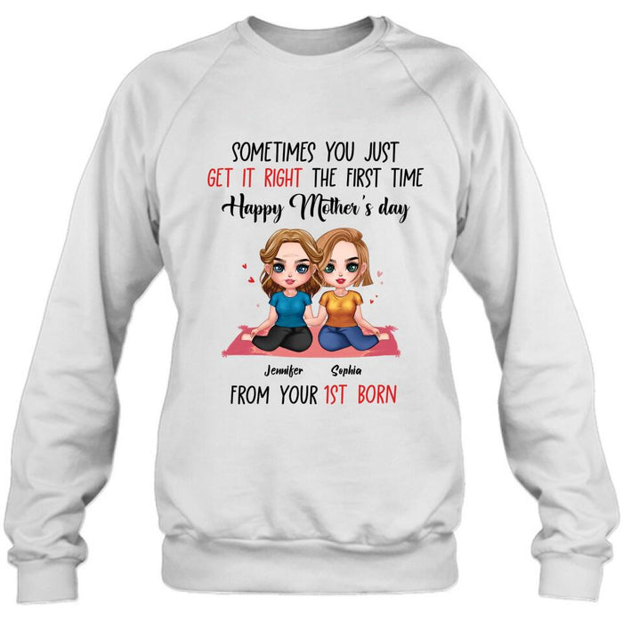 Custom Personalized Daughter & Mom Unisex T-shirt/ Sweatshirt/ Hoodie/ Long Sleeve - Gift Idea For Mother's Day From Daughter To Mom