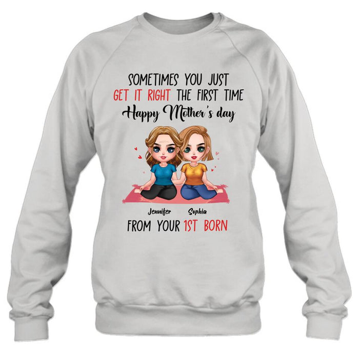 Custom Personalized Daughter & Mom Unisex T-shirt/ Sweatshirt/ Hoodie/ Long Sleeve - Gift Idea For Mother's Day From Daughter To Mom