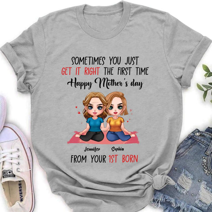 Custom Personalized Daughter & Mom Unisex T-shirt/ Sweatshirt/ Hoodie/ Long Sleeve - Gift Idea For Mother's Day From Daughter To Mom