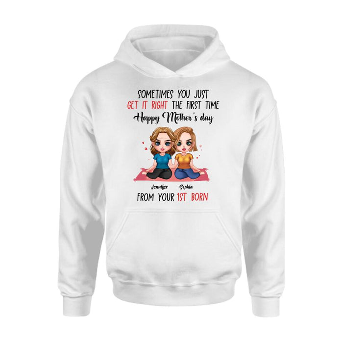 Custom Personalized Daughter & Mom Unisex T-shirt/ Sweatshirt/ Hoodie/ Long Sleeve - Gift Idea For Mother's Day From Daughter To Mom