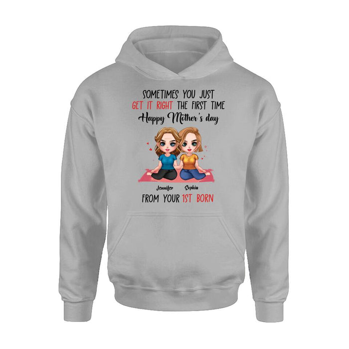 Custom Personalized Daughter & Mom Unisex T-shirt/ Sweatshirt/ Hoodie/ Long Sleeve - Gift Idea For Mother's Day From Daughter To Mom