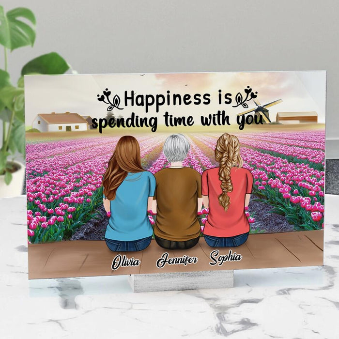 Custom Personalized Mom Horizontal Acrylic Plaque - Upto 4 Daughters - Gift Idea For Mother's Day - Always My Mother Forever My Friend