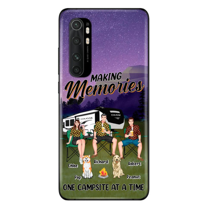 Custom Personalized Camping Phone Case - Gift Idea For Camping Lover/ Friends/ Couple - Upto 3 People And 2 Dogs - Making Memories One Campsite At A Time - Case For Xiaomi, Oppo And Huawei