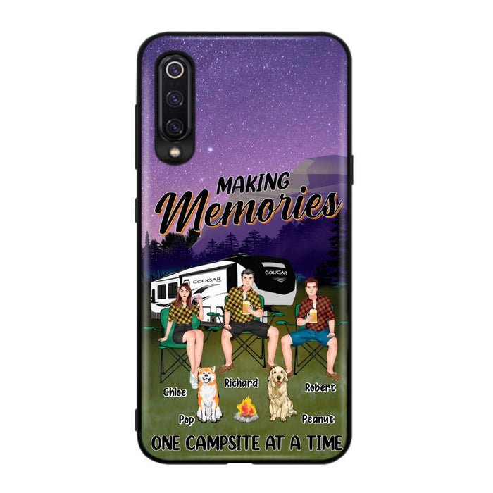 Custom Personalized Camping Phone Case - Gift Idea For Camping Lover/ Friends/ Couple - Upto 3 People And 2 Dogs - Making Memories One Campsite At A Time - Case For Xiaomi, Oppo And Huawei