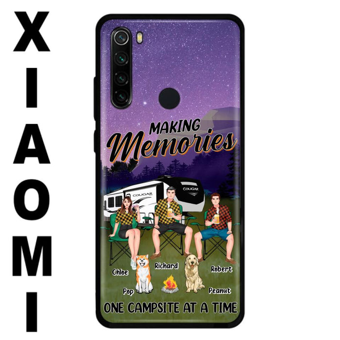 Custom Personalized Camping Phone Case - Gift Idea For Camping Lover/ Friends/ Couple - Upto 3 People And 2 Dogs - Making Memories One Campsite At A Time - Case For Xiaomi, Oppo And Huawei