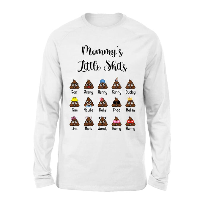 Custom Personalized Kids Shirt - Upto 15 Kids - Gift Idea For Father's Day/Mother's Day - Mommy's Little Shits