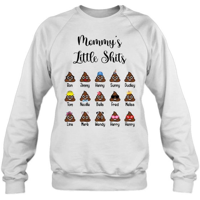 Custom Personalized Kids Shirt - Upto 15 Kids - Gift Idea For Father's Day/Mother's Day - Mommy's Little Shits
