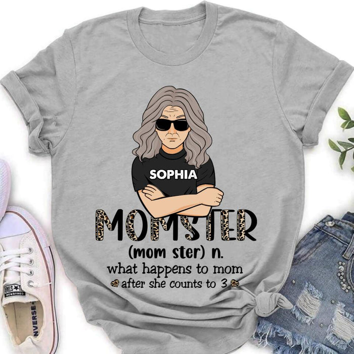 Custom Personalized Momster Happy Mother's Day Shirt/ Pullover Hoodie - Best Gift For Mother's Day