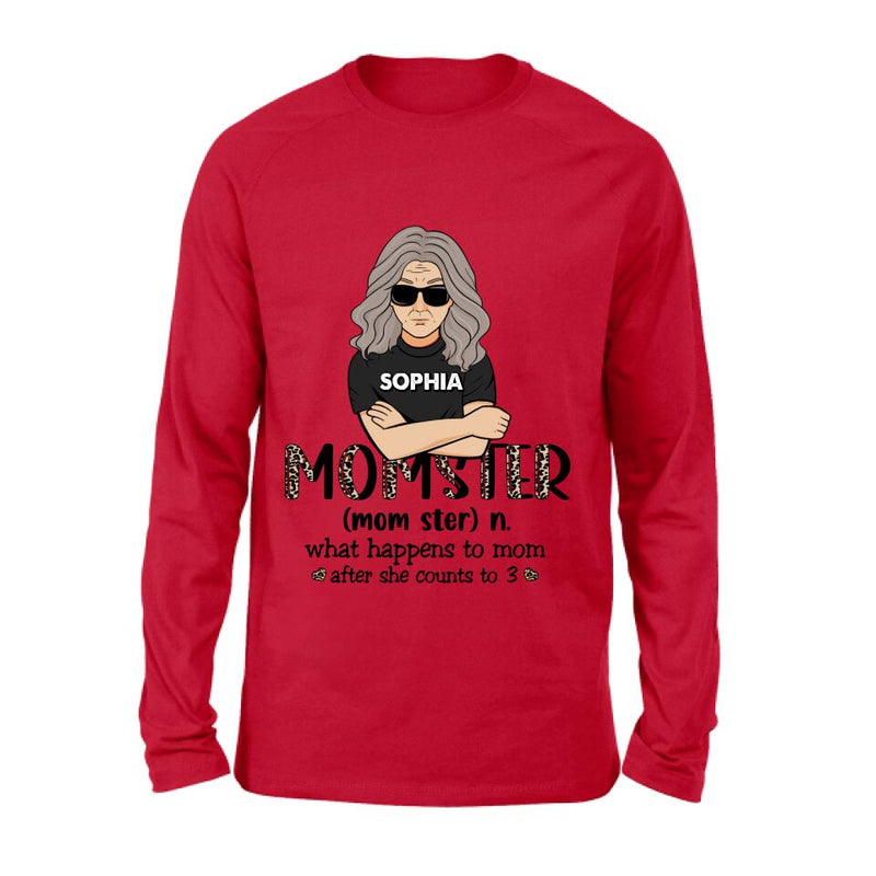 Custom Personalized Momster Happy Mother's Day Shirt/ Pullover Hoodie - Best Gift For Mother's Day