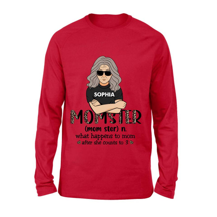 Custom Personalized Momster Happy Mother's Day Shirt/ Pullover Hoodie - Best Gift For Mother's Day