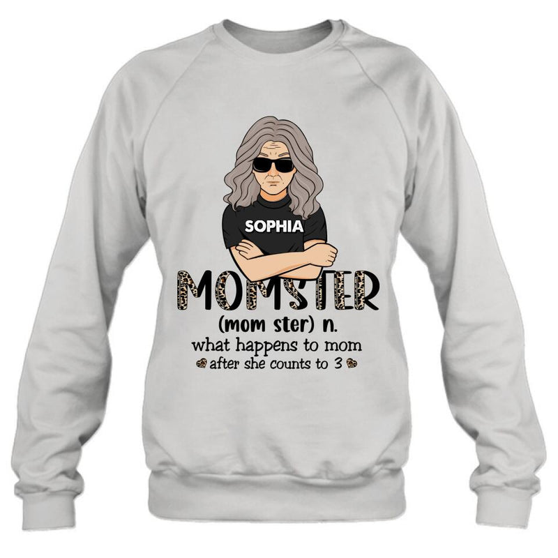Custom Personalized Momster Happy Mother's Day Shirt/ Pullover Hoodie - Best Gift For Mother's Day