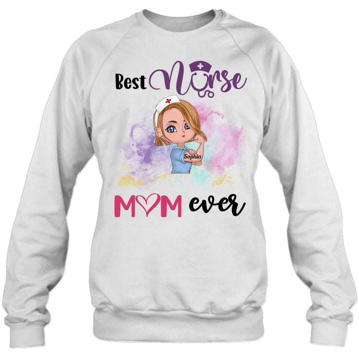 Custom Personalized Nurse Unisex T-shirt/ Hoodie/ Long Sleeve/ Sweatshirt - Gift Idea For Nurse - Best Nurse Mom Ever