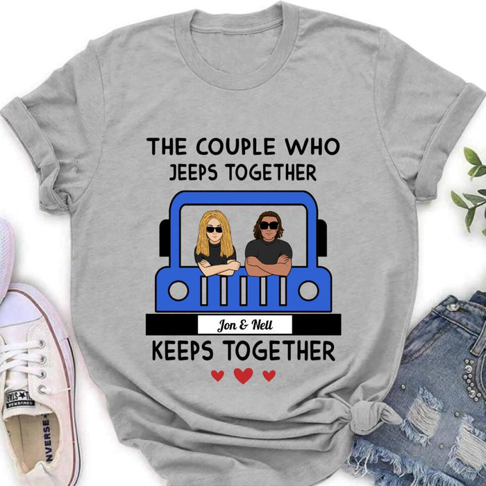 Custom Personalized Off-road Couple T-shirt/ Pullover Hoodie/ Long Sleeve - Gift for Couple, Off-road Lovers
