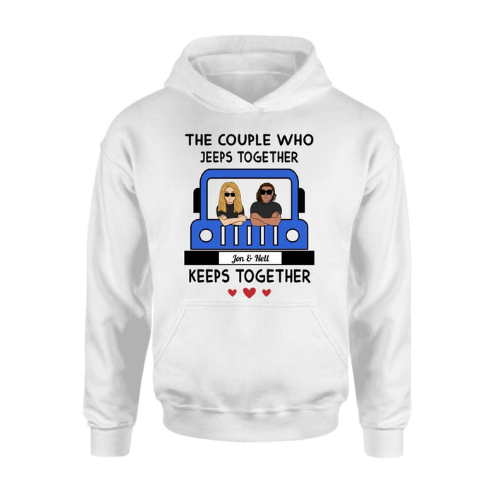 Custom Personalized Off-road Couple T-shirt/ Pullover Hoodie/ Long Sleeve - Gift for Couple, Off-road Lovers