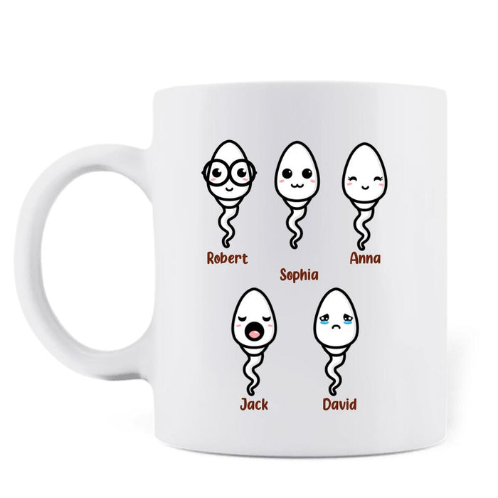 Custom Personalized Chillin' in Your Balls Coffee Mug  - Father's Day 2023 Gift - Happy Father's Day From Your Swimming Champion