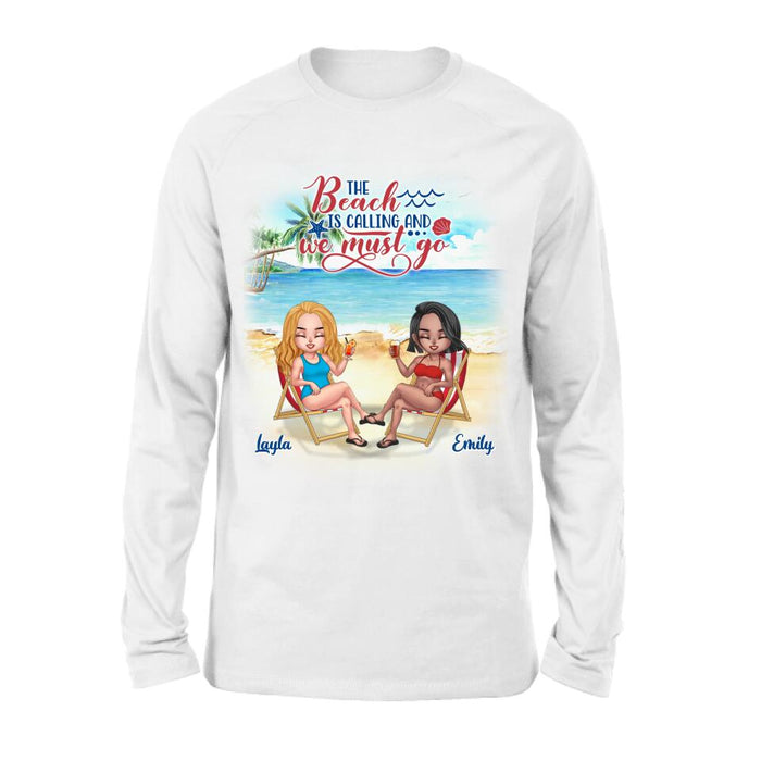 Custom Personalized Beach Shirt - Upto 5 People - Gift Idea For Friends - The Beach Is Calling And We Must Go