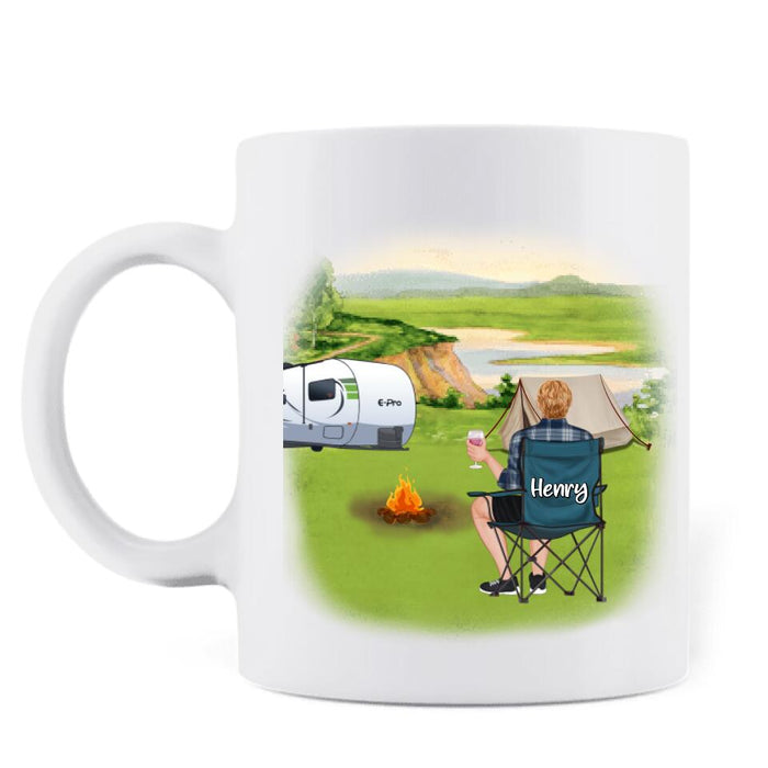 Custom Personalized Camping Mug - Upto 5 Pets - Gift Idea For Mom/Dad - Life Is Better Around The Campfire