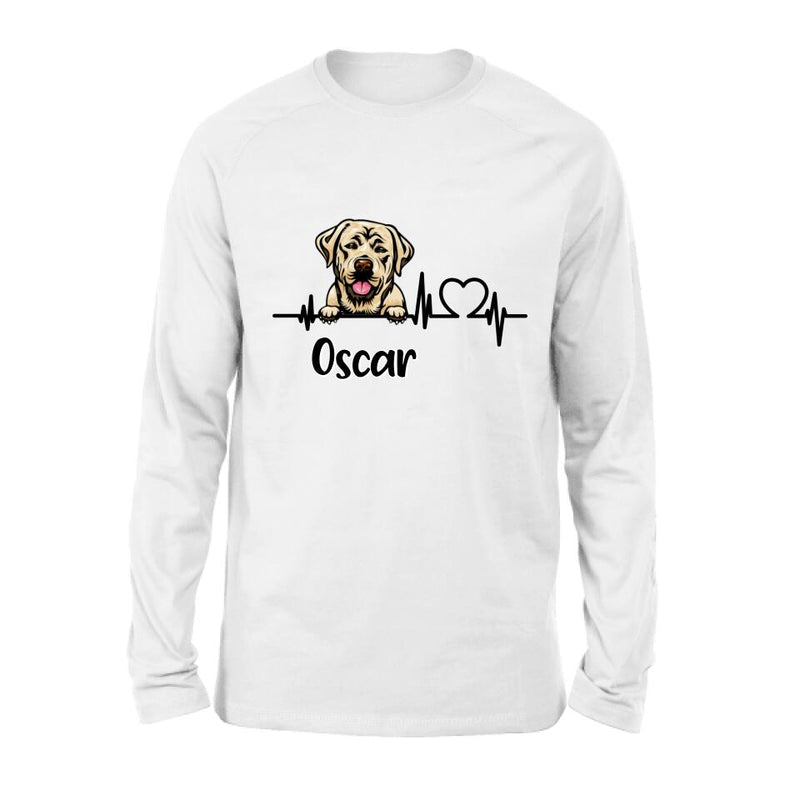 Personalized Heartbeat Dog/Cat Shirt/Pullover Hoodie - Up to 2 Pets - Gift Idea For Dog/Cat Lover