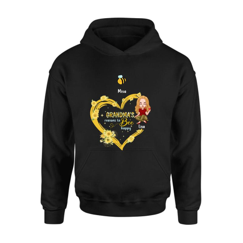 Personalized Grandma Shirt - Up to 6 Kids - Mother's Day Gift For Grandma - Grandma's Reasons To Bee Happy