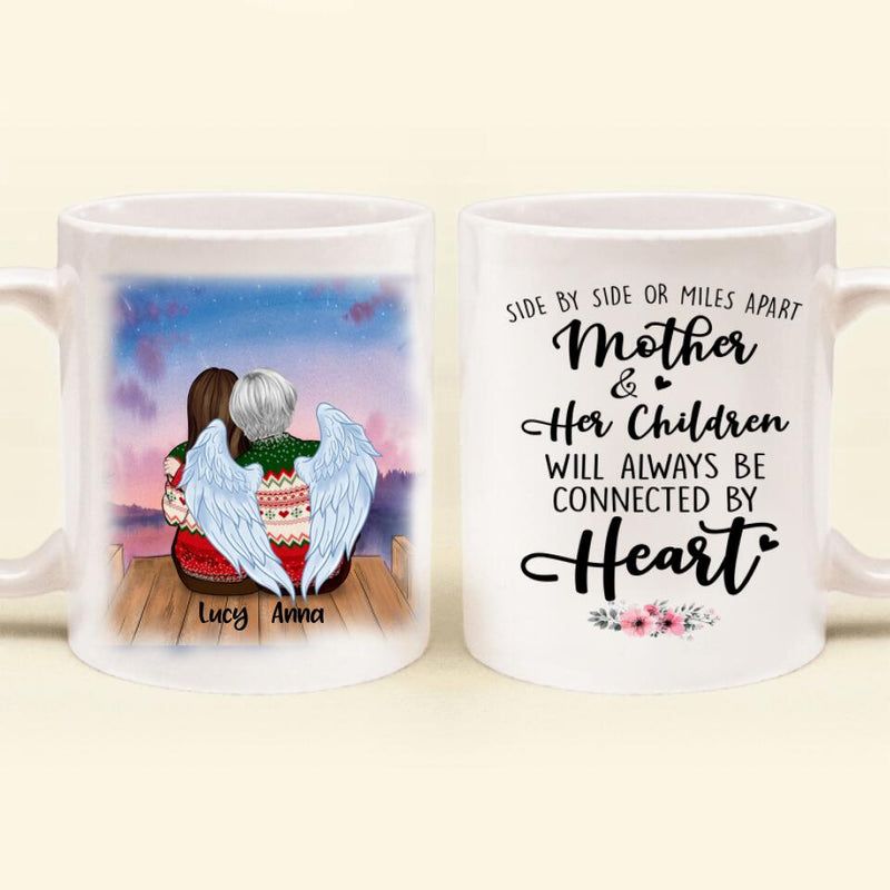 Personalized Mother & Daughter Coffee Mug - Up to 4 Daughters - Mother And Her Children Forever Linked Together