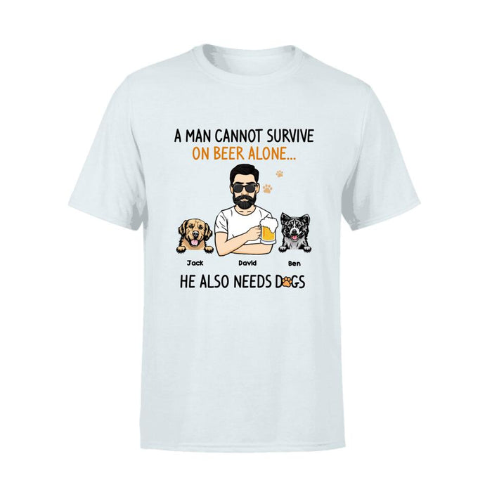 Custom Personalized Dog Dad T-Shirt - Gift For Dog Lovers - EMFO54