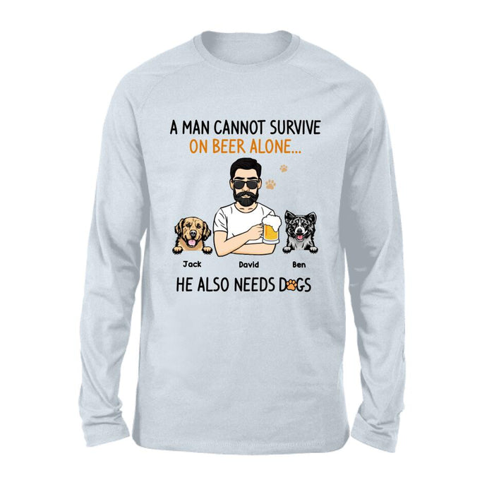 Custom Personalized Dog Dad T-Shirt - Gift For Dog Lovers - EMFO54