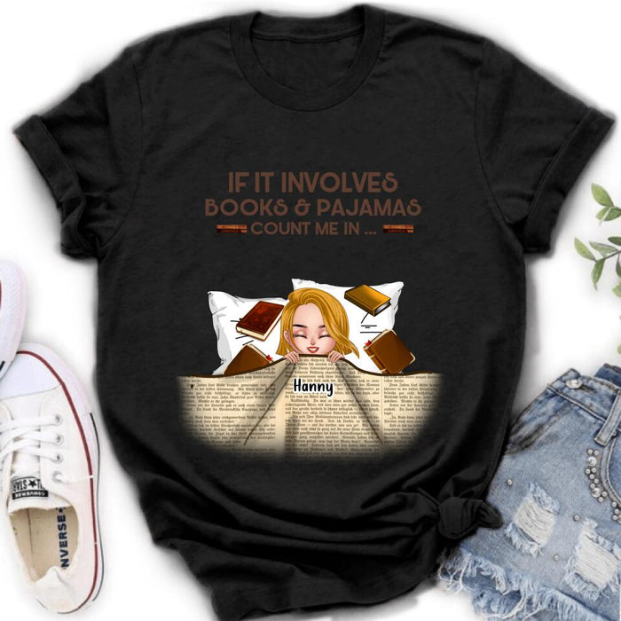 Custom Personalized Stay In Bed With Books And Pets Shirt/ Pullover Hoodie - Upto 6 Pets - Gift For Books/ Dogs / Cats Lovers - I Just Want To Stay In Bed With My Books