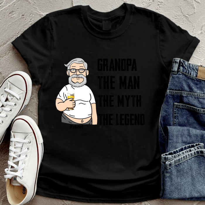 Personalized Dumbass T-shirt - Gift for Grandpa - Grandpa the man the myth the legend - CHYPS5