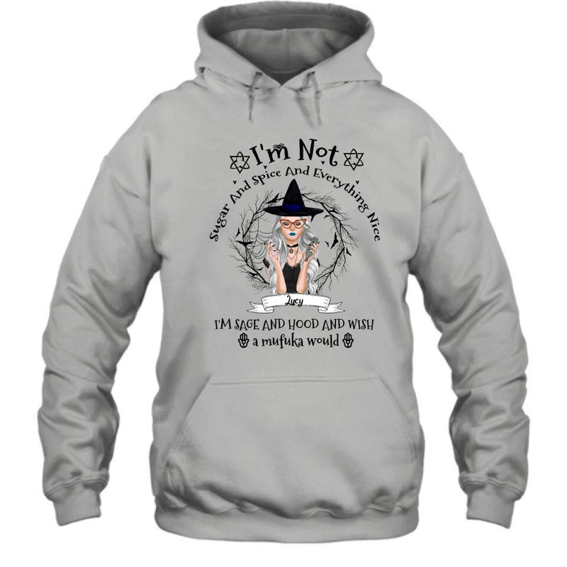Personalized Witch T-shirt - Best Halloween Gift Idea - I'm Not Sugar And Spice - DFESX1
