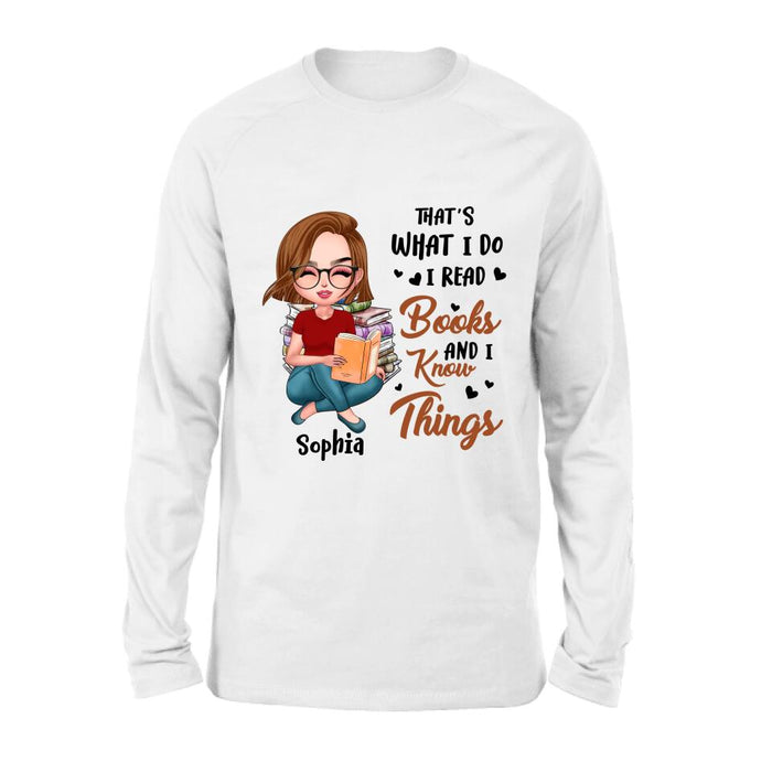 Custom Personalized Just A Girl Who Loves Books Shirt/ Pullover Hoodie - Gift Idea For Books Lover