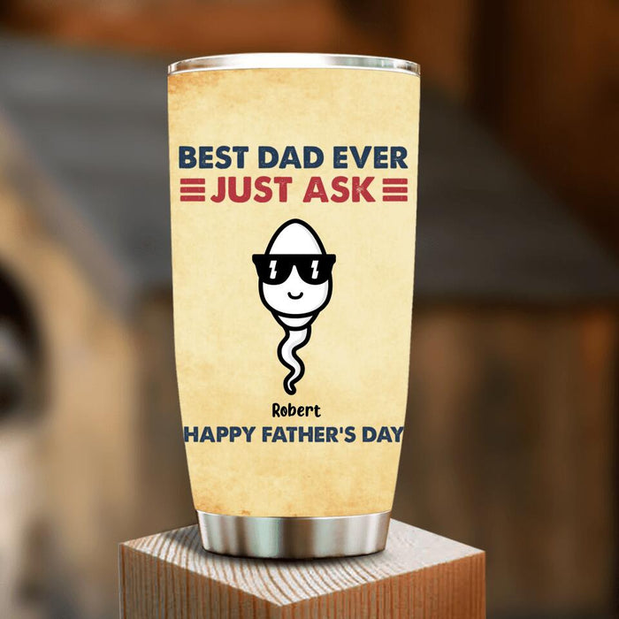 Custom Personalized Father's Day Tumbler - Upto 7 Kids - Father's Day Gift Idea