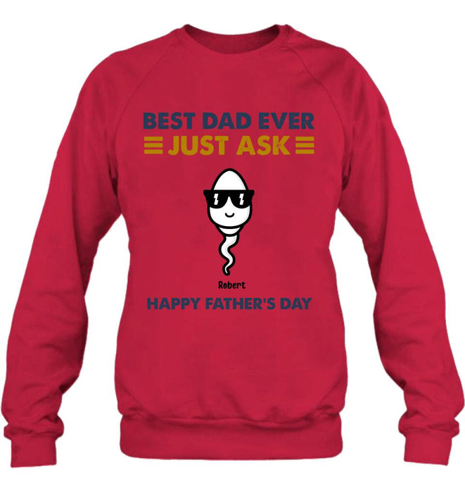 Custom Personalized Father's Day Shirt/ Pullover Hoodie - Up to 7 Kids - Father's Day Gift Idea - Best Father Ever