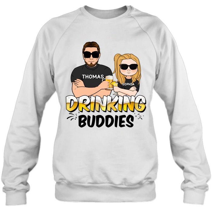 Custom Personalized Drinking Buddies Shirt/Sleeve/Hoodie/Sweatshirt - Father's Day Gift Idea