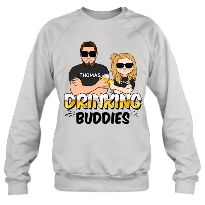 Custom Personalized Drinking Buddies Shirt/Sleeve/Hoodie/Sweatshirt - Father's Day Gift Idea