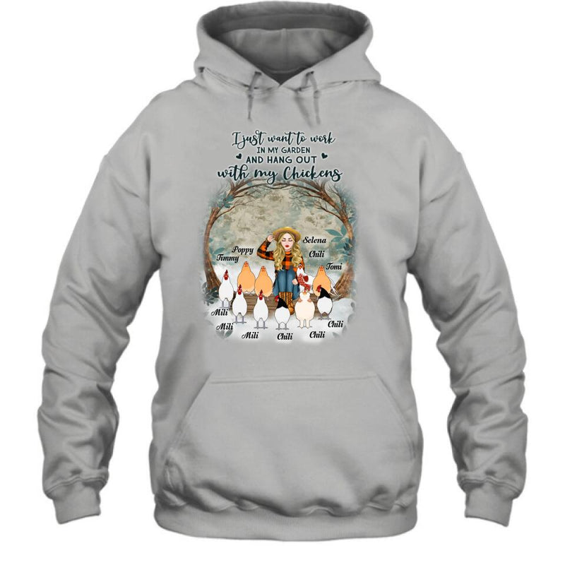 Personalized Just A Girl Who Loves Chickens Shirt - Girl With Up to 10 Chickens