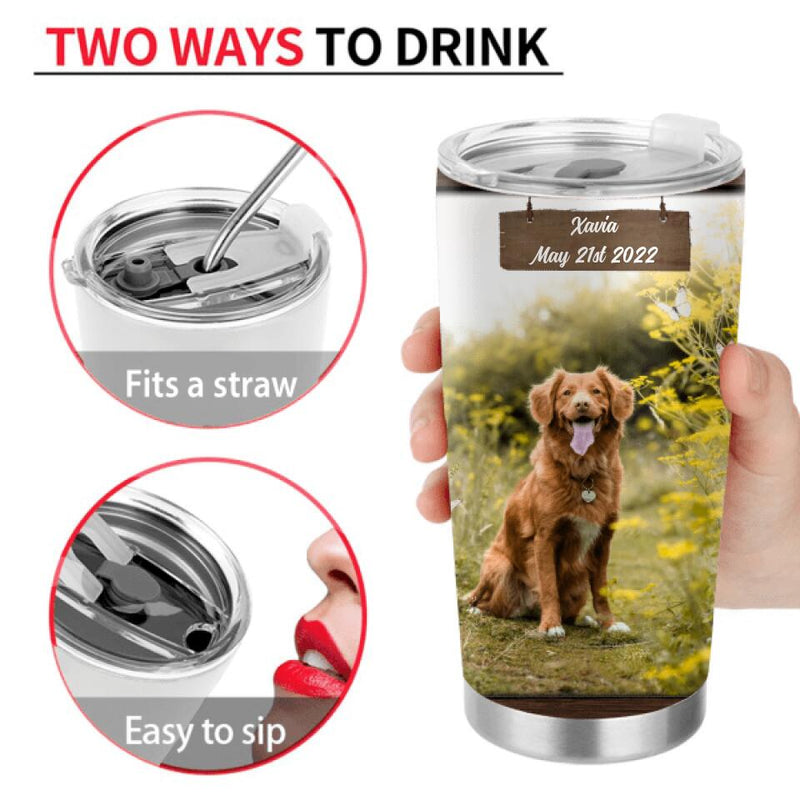 Personalized Pet Memorial Passing Tumbler - Memorial Gift Idea - You Were My Favorite Hello And My Hardest Goodbye