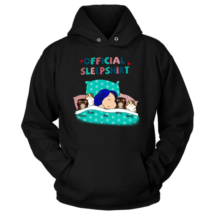 Custom Personalized Cat Shirt - Upto 4 Cats - Cat Official Sleepshirt