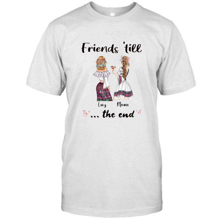 Custom Personalized Bohemian Friends T-shirt/ Hoodie - Best Idea for Friends - Friends 'till the end